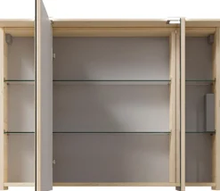 Saphir Badmöbel-Set »Serie 6025 2-teilig Mineralmarmor-Waschtisch mit LED-Spiegelschrank« 2 Stk. tlg.