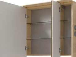 Saphir Badmöbel-Set »Serie 6025 2-teilig Mineralmarmor-Waschtisch mit LED-Spiegelschrank« 2 Stk. tlg.