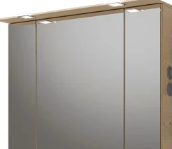 Saphir Badmöbel-Set »Serie 6025 2-teilig Mineralmarmor-Waschtisch mit LED-Spiegelschrank« 2 Stk. tlg.