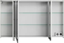 Saphir Badmöbel-Set »Serie 4005, vormontiert, Glaswaschbecken, Spiegelschrank« Set, 5 Stk. tlg.