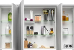 Saphir Badmöbel-Set »Serie 4005, vormontiert, Glaswaschbecken, Spiegelschrank« Set, 5 Stk. tlg.