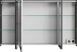 Saphir Badmöbel-Set »Serie 4005, vormontiert, Glaswaschbecken, Spiegelschrank« 3 Stk. tlg.