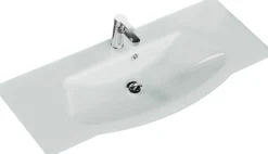 Saphir Badmöbel-Set »Serie 4005, vormontiert, Glaswaschbecken, Spiegelschrank« Set, 5 Stk. tlg.