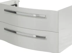 Saphir Badmöbel-Set »Serie 4005, vormontiert, Glaswaschbecken, Spiegelschrank« Set, 5 Stk. tlg.