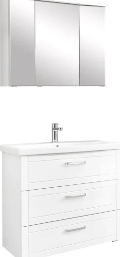 Saphir Badmöbel-Set »Serie 3007,Waschtisch mit Spiegelschrank« 3 Stk. tlg.