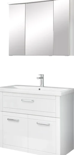 Saphir Badmöbel-Set »Serie 3007,Waschtisch mit Spiegelschrank« 3 Stk. tlg.