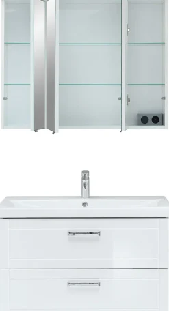 Saphir Badmöbel-Set »Serie 3007, Waschtisch mit Spiegelschrank« 3 Stk. tlg.