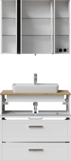 Saphir Badmöbel-Set »Serie 3007,Waschtisch mit Spiegelschrank« 4 Stk. tlg.