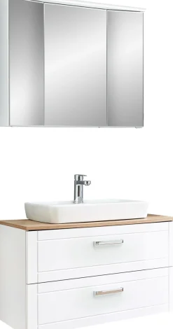 Saphir Badmöbel-Set »Serie 3007,Waschtisch mit Spiegelschrank« 4 Stk. tlg.