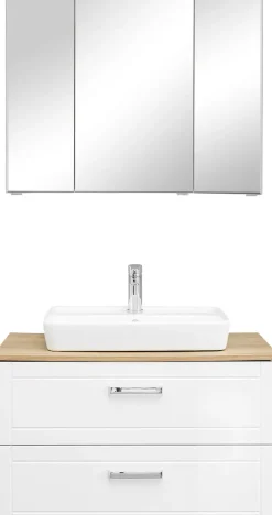 Saphir Badmöbel-Set »Serie 3007,Waschtisch mit Spiegelschrank« 4 Stk. tlg.
