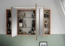 Saphir Badmöbel-Set »6005 Sprint Keramik-Waschtisch mit LED-Spiegelschrank, 122 cm breit« 2 Stk. tlg.