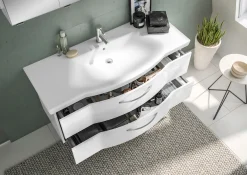 Saphir Badmöbel-Set »6005 Sprint Keramik-Waschtisch mit Unterschrank, 122 cm breit« 1 Stk. tlg.