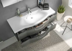 Saphir Badmöbel-Set »6005 Sprint 3-teilig, Keramik-Waschtisch mit LED-Spiegelschrank« 4 Stk. tlg.