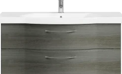Saphir Badmöbel-Set »6005 Sprint 3-teilig, Keramik-Waschtisch mit LED-Spiegelschrank« 4 Stk. tlg.