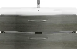 Saphir Badmöbel-Set »6005 Sprint 3-teilig, Keramik-Waschtisch mit LED-Spiegelschrank« 4 Stk. tlg.