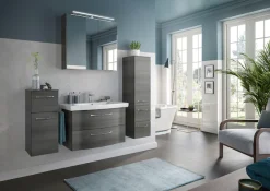 Saphir Badmöbel-Set »6005 Sprint 4-teilig, Keramik-Waschtisch mit LED-Spiegelschrank« 5 Stk. tlg.