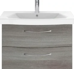 Saphir Badmöbel-Set »6005 Sprint 4-teilig, Keramik-Waschtisch mit LED-Spiegelschrank« 5 Stk. tlg.