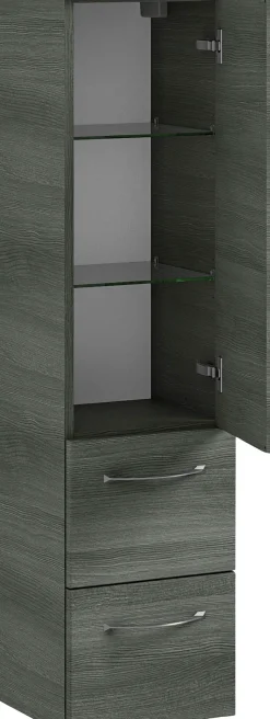 Saphir Badmöbel-Set »6005 Sprint 4-teilig, Keramik-Waschtisch mit LED-Spiegelschrank« 5 Stk. tlg.