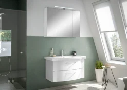 Saphir Badmöbel-Set »6005 Sprint 2-teilig, Keramik-Waschtisch mit LED-Spiegelschrank« 2 Stk. tlg.