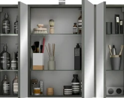 Saphir Badmöbel-Set »6005 Sprint 3-teilig, Keramik-Waschtisch mit LED-Spiegelschrank« 4 Stk. tlg.