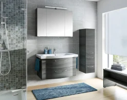 Saphir Badmöbel-Set »6005 Sprint 3-teilig, Keramik-Waschtisch mit LED-Spiegelschrank« 4 Stk. tlg.