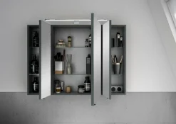 Saphir Badmöbel-Set »6005 Sprint 3-teilig, Keramik-Waschtisch mit LED-Spiegelschrank« 4 Stk. tlg.