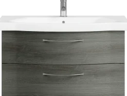 Saphir Badmöbel-Set »6005 Sprint 3-teilig, Keramik-Waschtisch mit LED-Spiegelschrank« 4 Stk. tlg.