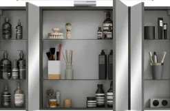 Saphir Badmöbel-Set »6005 Sprint 4-teilig, Keramik-Waschtisch mit LED-Spiegelschrank« 5 Stk. tlg.