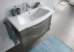 Saphir Badmöbel-Set »6005 Sprint 3-teilig, Keramik-Waschtisch mit LED-Spiegelschrank« 4 Stk. tlg.