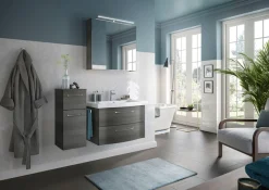 Saphir Badmöbel-Set »6005 Sprint 3-teilig, Keramik-Waschtisch mit LED-Spiegelschrank« 4 Stk. tlg.