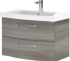Saphir Badmöbel-Set »6005 Sprint 3-teilig, Keramik-Waschtisch mit LED-Spiegelschrank« 4 Stk. tlg.