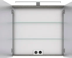Saphir Badmöbel-Set »6005 Sprint 3-teilig, Keramik-Waschtisch mit LED-Spiegelschrank« 4 Stk. tlg.