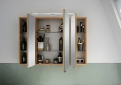 Saphir Badmöbel-Set »6005 Sprint 3-teilig, Keramik-Waschtisch mit LED-Spiegelschrank« 4 Stk. tlg.
