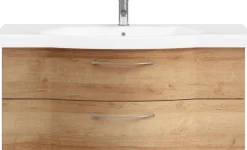 Saphir Badmöbel-Set »6005 Sprint 3-teilig, Keramik-Waschtisch mit LED-Spiegelschrank« 4 Stk. tlg.