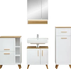 Saphir Badmöbel-Set »5-teilig, mit Soft-Close Türen und Fuß-Set« Set, 7 Stk. tlg.