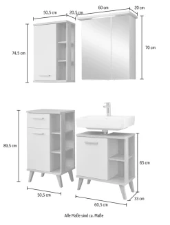 Saphir Badmöbel-Set »4-teilig, mit Soft-Close Türen« Set, 4 Stk. tlg.