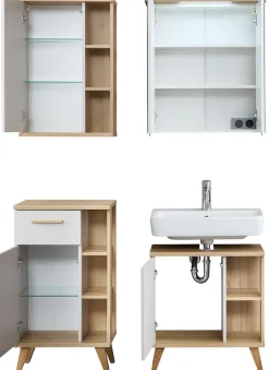 Saphir Badmöbel-Set »4-teilig, mit Soft-Close Türen« Set, 4 Stk. tlg.