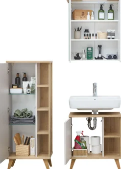Saphir Badmöbel-Set »3-teilig, mit Soft-Close Türen« Set, 3 Stk. tlg.