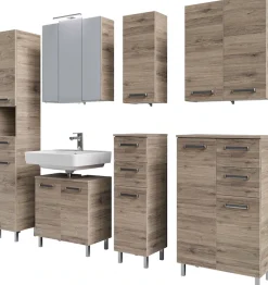 Saphir Badmöbel-Set »7-teilig, mit Spiegelschrank« Set, 7 Stk. tlg.