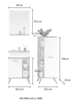 Saphir Badmöbel-Set »4-teilig, mit Soft-Close Türen« 4 Stk. tlg.