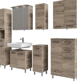 Saphir Badmöbel-Set »7-teilig, mit Spiegelschrank« Set, 7 Stk. tlg.