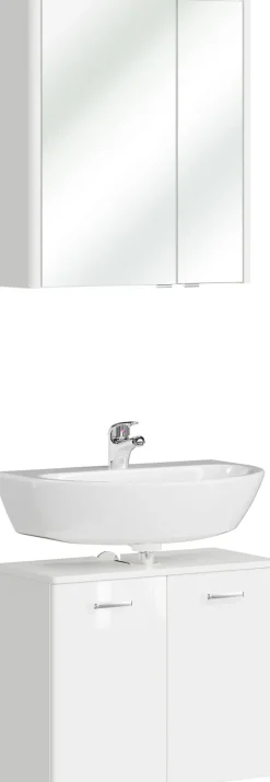 Saphir Badmöbel-Set »2-teilig, Waschbeckenunterschrank mit Spiegelschrank« Set, 2 Stk. tlg.