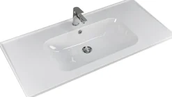 Saphir Badmöbel-Set »Trentino 2-teilig Keramik-Waschtisch, Spiegelschrank mit LED-Leuchte« 3 Stk. tlg.