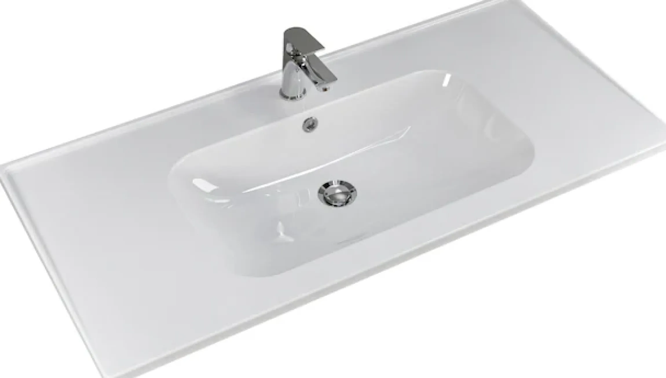 Saphir Badmöbel-Set »Trentino 2-teilig Keramik-Waschtisch, Spiegelschrank mit LED-Leuchte« 3 Stk. tlg.