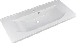 Saphir Badmöbel-Set »Trentino 2-tlg Mineralmarmor-Waschtisch, Spiegelschrank mit LED-Profil« 3 Stk. tlg.