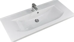 Saphir Badmöbel-Set »Trentino 2-tlg Mineralmarmor-Waschtisch, Spiegelschrank mit LED-Profil« 3 Stk. tlg.