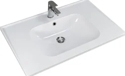 Saphir Badmöbel-Set »Trentino 2-teilig Keramik-Waschtisch, Spiegelschrank mit LED-Leuchte« 3 Stk. tlg.