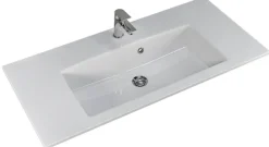 Saphir Badmöbel-Set »Trentino 2-tlg Mineralmarmor-Waschtisch, Spiegelschrank mit LED-Profil« 3 Stk. tlg.