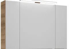 Saphir Badmöbel-Set »Trentino 2-teilig Glas-Waschtisch, Spiegelschrank mit LED-Leuchte« 3 Stk. tlg.