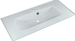 Saphir Badmöbel-Set »Trentino 2-teilig Glas-Waschtisch, Spiegelschrank mit LED-Leuchte« 3 Stk. tlg.